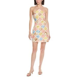 Hemant & Nandita Womens  Linen-Blend Mini Dress